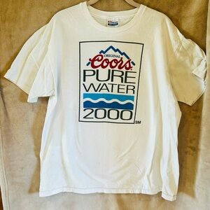Vintage Coors Pure Water 2000 Graphic T-Shirt | XL | Y2K Beer Tee